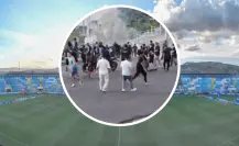 Barristas en Honduras desatan caos con tremenda batalla campal afuera del Estadio Nacional