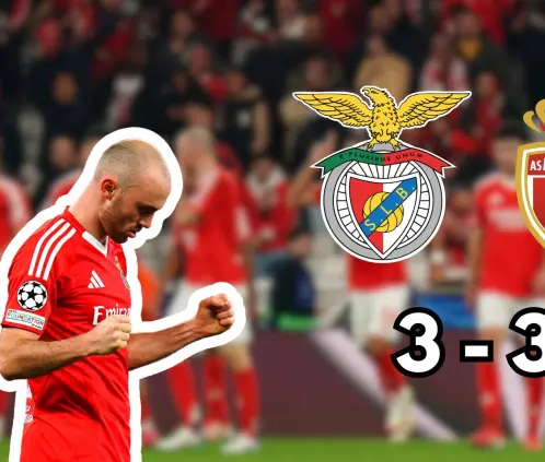 Benfica derrota al Mónaco para meterse a los octavos de final de la Champions League.