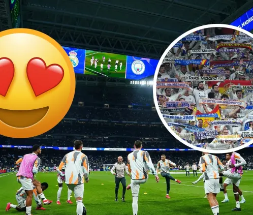 La afición del Real Madrid se lució con el recibimiento que le dio a su equipo previo a su encuentro ante el Manchester City.