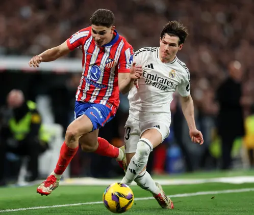 Atlético de Madrid vs Real Madrid es el choque estelar de los Octavos de Final de la Champions League. Getty Images