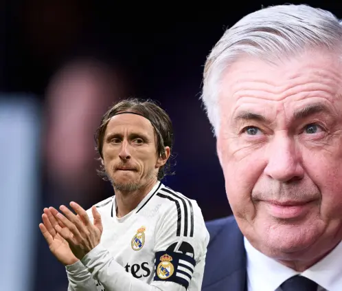 Carlo Ancelotti se rinde ante Luka Modric después de su actuación con el Real Madrid