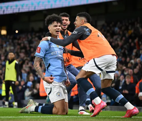 El Manchester City tuvo que remontar para vencer 3-1 al Plymouth Argyle en la FA Cup. Getty Images