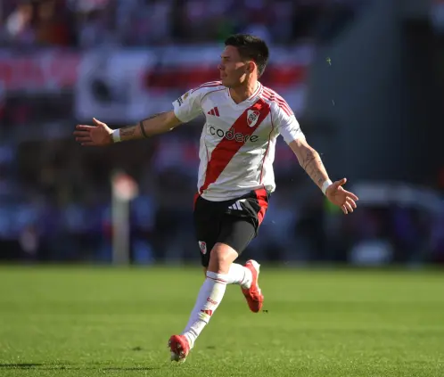La tarjeta de presentación de Mastantuono fue el gol ante Boca Juniors (Getty Images) La tarjeta de presentación de Mastantuono fue el gol ante Boca Juniors (Getty Images)