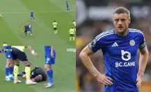 VIDEO| Árbitro cae lesionado en la Premier League y Jamie Vardy toma el silbato
