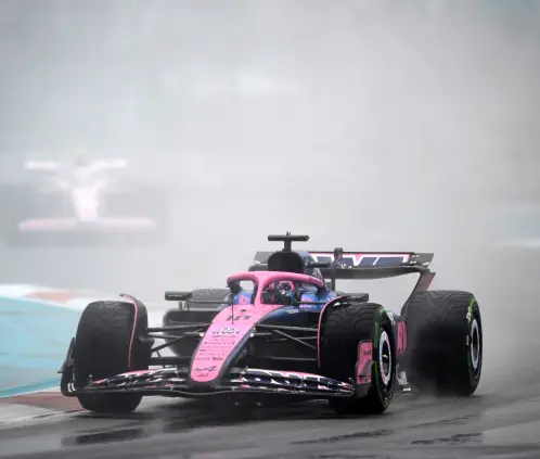 La carrera Sprint del GP de Miami fue suspendida por malas condiciones del clima. Getty Images La carrera Sprint del GP de Miami fue suspendida por malas condiciones del clima. Getty Images