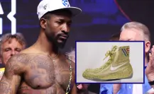 ¡Pasos de oro! Así son los zapatos que William Scull usará en la pelea ante el Canelo