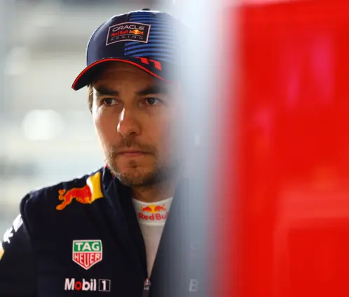 Checo Pérez. (Photo by Mark Thompson/Getty Images). Checo Pérez. (Photo by Mark Thompson/Getty Images).