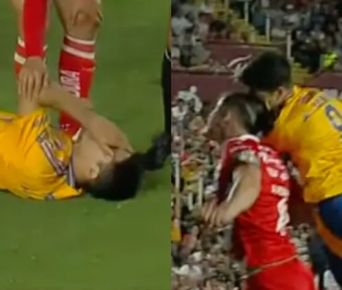 VIDEO | Nicolás Ibáñez sufre terrible choque de cabezas en el Necaxa vs Tigres VIDEO | Nicolás Ibáñez sufre terrible choque de cabezas en el Necaxa vs Tigres