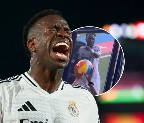 VIDEO | Vinicius Jr. se va contra un aficionado y su balón de playa (Getty Images) VIDEO | Vinicius Jr. se va contra un aficionado y su balón de playa (Getty Images)