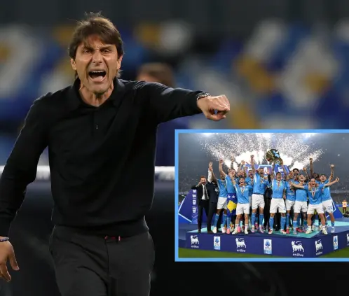 Conte logró ganar el Scudetto en su tercer equipo como entrenador en la Serie A Conte logró ganar el Scudetto en su tercer equipo como entrenador en la Serie A