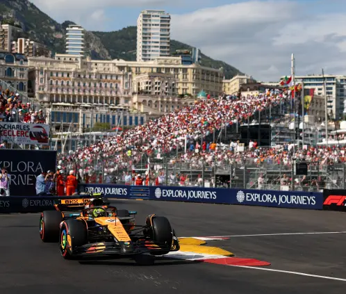 Lando Norris se llevó la Pole Position en el GP de Mónaco, en donde impuso récord de pista. Getty Images