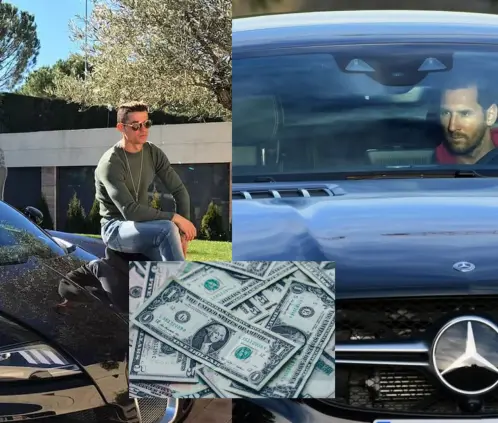Cristiano Ronaldo y Lionel Messi en sus autos. / Foto: Getty Images / Screenshot. Cristiano Ronaldo y Lionel Messi en sus autos. / Foto: Getty Images / Screenshot.