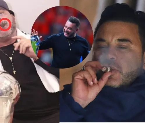 Antonio Mohamed celebrando con un puro. (Photo by Manuel Velasquez/Getty Images). Antonio Mohamed celebrando con un puro. (Photo by Manuel Velasquez/Getty Images).