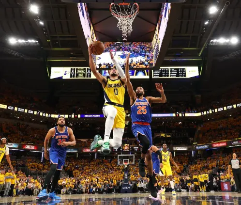 Tyrese Haliburton se apuntó un triple-doble y los Pacers ponen una mano en el título del Este Tyrese Haliburton se apuntó un triple-doble y los Pacers ponen una mano en el título del Este