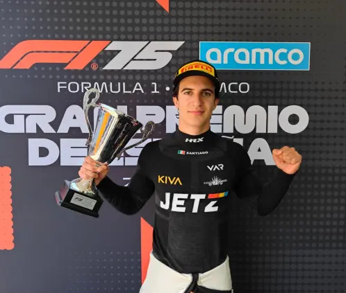Santiago Ramos consiguió el segundo lugar en la Sprint Race del Gran Premio de España en la F3. @EscuderíaTelmex Santiago Ramos consiguió el segundo lugar en la Sprint Race del Gran Premio de España en la F3. @EscuderíaTelmex