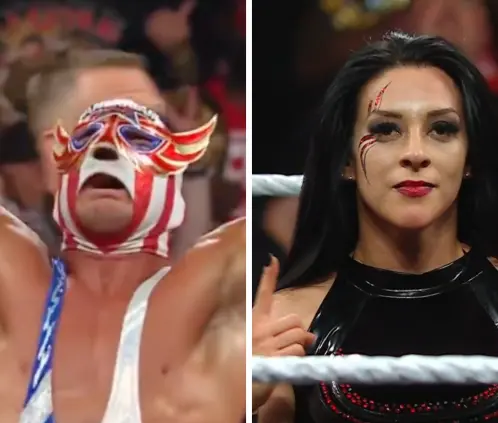El Grande Americano y Stephanie Vaquer clasifican a Money in the Bank 2025 (Foto: Captura WWE Netflix) El Grande Americano y Stephanie Vaquer clasifican a Money in the Bank 2025 (Foto: Captura WWE Netflix)