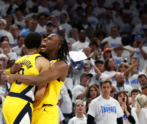 Haliburton silencia a Thunder con agónico triunfo de Pacers . (Photo by Matthew Stockman/Getty Images) Haliburton silencia a Thunder con agónico triunfo de Pacers . (Photo by Matthew Stockman/Getty Images)