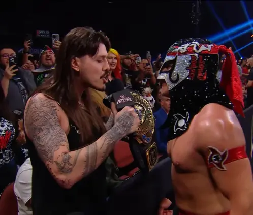 Dominik Mysterio y Octagón Jr. disputará el Campeonato Intercontinental de WWE en Money in the Bank. @WWE Dominik Mysterio y Octagón Jr. disputará el Campeonato Intercontinental de WWE en Money in the Bank. @WWE