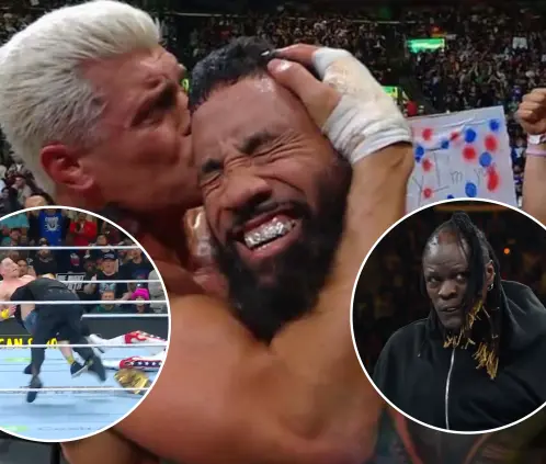 R-Truth se venga de John Cena; Cody Rhodes y Jey Uso ganan en Money in the Bank (Foto: captura Netflix) R-Truth se venga de John Cena; Cody Rhodes y Jey Uso ganan en Money in the Bank (Foto: captura Netflix)