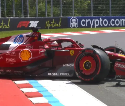 Charles Leclerc se estrelló durante la primera práctica del GP de Canadá, la cual tuvo que abandonar. @F1