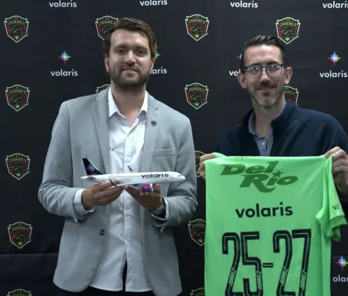 Esta alianza fortalece la presencia de Volaris en Ciudad Juárez (Cortesía: FC Juárez) Esta alianza fortalece la presencia de Volaris en Ciudad Juárez (Cortesía: FC Juárez)