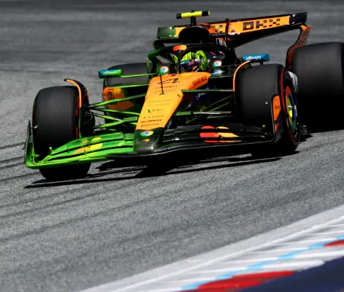 Lando Norris se llevó la pole en Austria. Getty Images Lando Norris se llevó la pole en Austria. Getty Images