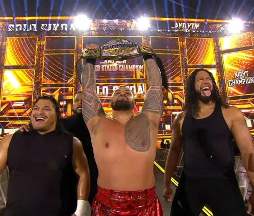 Solo Sikoa se convirtió en Campeón de los Estados Unidos al vencer a Jacob Fatu con ayudas. @WWE Solo Sikoa se convirtió en Campeón de los Estados Unidos al vencer a Jacob Fatu con ayudas. @WWE