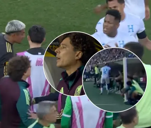 ¡Bronca! Guillermo Ochoa y Romell Quioto explotan en el México vs Honduras (Foto: Captura TUDN) ¡Bronca! Guillermo Ochoa y Romell Quioto explotan en el México vs Honduras (Foto: Captura TUDN)