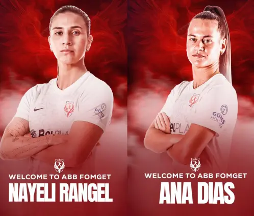 Nayeli Rangel y Ana Dias se sumaron al Abb Fomget de Turquía tras dejar a Tigres Femenil, con el cual disputarán la Champions League. @abbfomget Nayeli Rangel y Ana Dias se sumaron al Abb Fomget de Turquía tras dejar a Tigres Femenil, con el cual disputarán la Champions League. @abbfomget