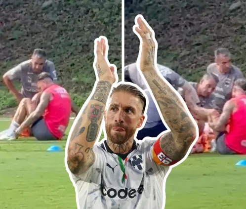 Sergio Ramos sufre susto en entrenamiento de Monterrey (Foto: @SergioRamos X y Samuel Flores / POSTA Deportes) Sergio Ramos sufre susto en entrenamiento de Monterrey (Foto: @SergioRamos X y Samuel Flores / POSTA Deportes)