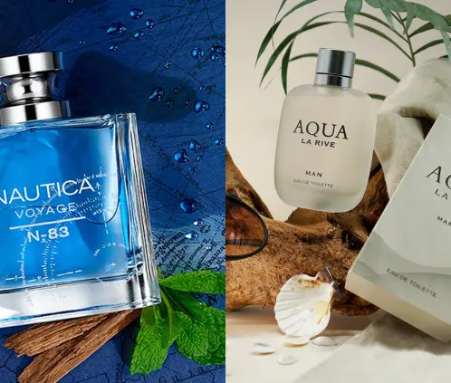 Perfume Náutiva Voyage vs Aqua La Rive. Imagen Ilustrativa. Perfume Náutiva Voyage vs Aqua La Rive. Imagen Ilustrativa.