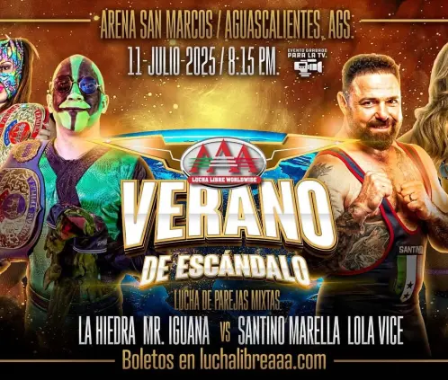 El Verano de Escándalo de la Triple A comenzará a partir de las 8:15 de la noche. @luchalibreaaa El Verano de Escándalo de la Triple A comenzará a partir de las 8:15 de la noche. @luchalibreaaa