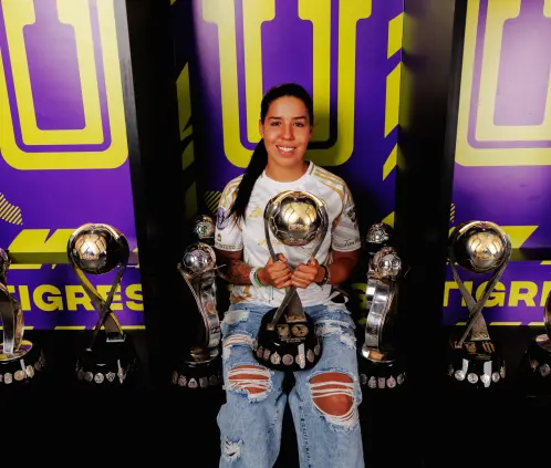 La portera Ofelia Solís fue una de las seis bajas de Tigres Femenil rumbo al Apertura 2025. @TigresFemenil La portera Ofelia Solís fue una de las seis bajas de Tigres Femenil rumbo al Apertura 2025. @TigresFemenil