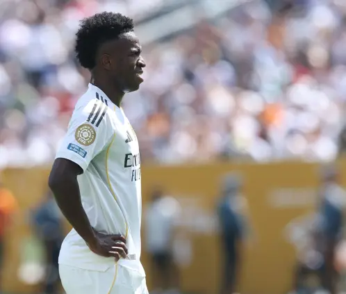 Vinicius pide más que Mbappé y el Real Madrid frena su renovación (Photo by Alex Grimm/Getty Images) Vinicius pide más que Mbappé y el Real Madrid frena su renovación (Photo by Alex Grimm/Getty Images)