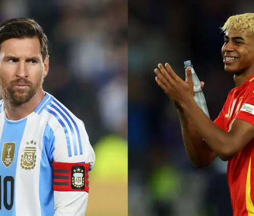 Lionel Messi y Lamine Yamal serían rivales en la Finalissima, la cual se disputará en marzo del 2026. Getty Images Lionel Messi y Lamine Yamal serían rivales en la Finalissima, la cual se disputará en marzo del 2026. Getty Images