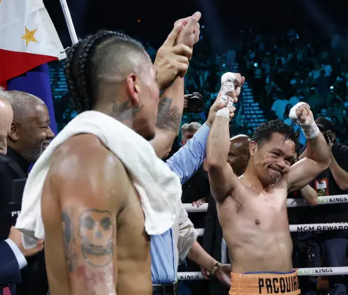 PacMan estuvo en buena forma y no se descartó una revancha (Getty Images) PacMan estuvo en buena forma y no se descartó una revancha (Getty Images)