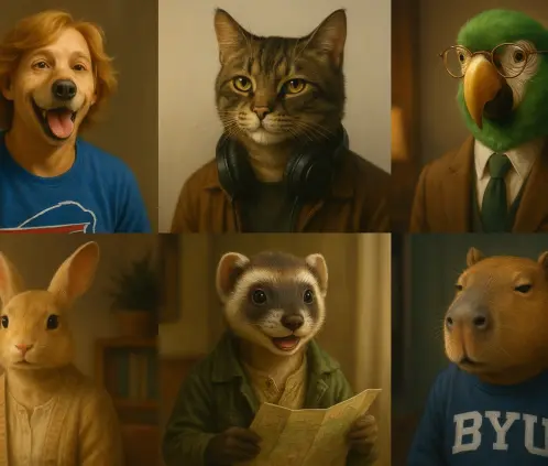 Esta tendencia de humanizar las mascotas empieza a dominar las redes sociales (Imagen generada con DALL·E por ChatGPT (OpenAI), con fines ilustrativos) Esta tendencia de humanizar las mascotas empieza a dominar las redes sociales (Imagen generada con DALL·E por ChatGPT (OpenAI), con fines ilustrativos)
