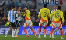 Otamendi recibió a Richard Ríos con guantes de box en Benfica