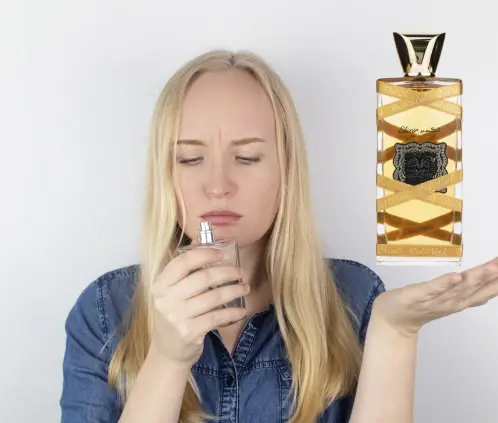 Oud Mood de Lattafa, un perfume árabe con notas de cuero y especias, ideal para climas fríos y con gran duración a precio accesible