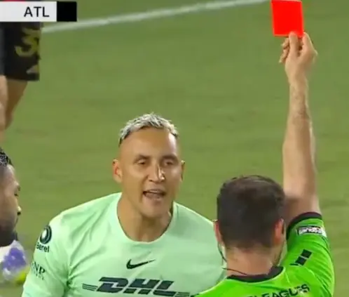 Navas recibió su segunda tarjeta roja como jugador profesional (X: @LeaguesCup)