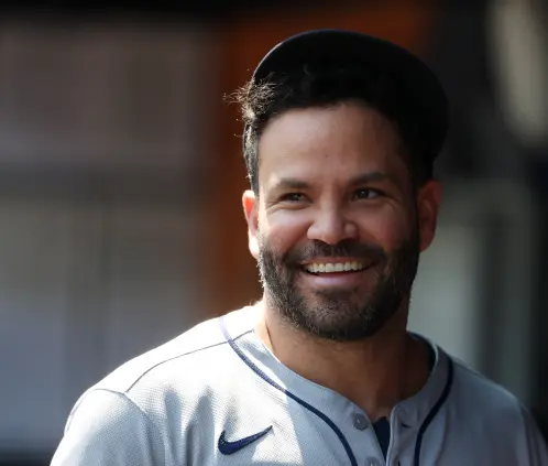 Jose Altuve #27 of the Houston Astros. (Photo by Al Bello/Getty Images).