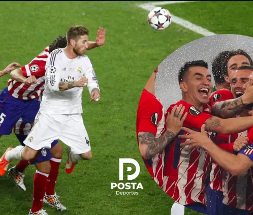 Gol de Sergio Ramos en 2014 vs Atlético de Madrid. Canva Images.