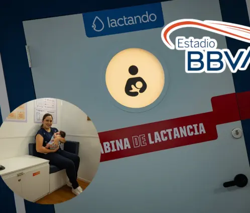 El Estadio BBVA inauguró la primera de cuatro cabinas destinadas a las madres que acudan con recién nacidos
