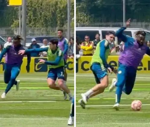 VIDEO | Allan Saint-Maximin muestra su poder con golazo en entrenamiento del América (Foto: @Leonlec X) VIDEO | Allan Saint-Maximin muestra su poder con golazo en entrenamiento del América (Foto: @Leonlec X)