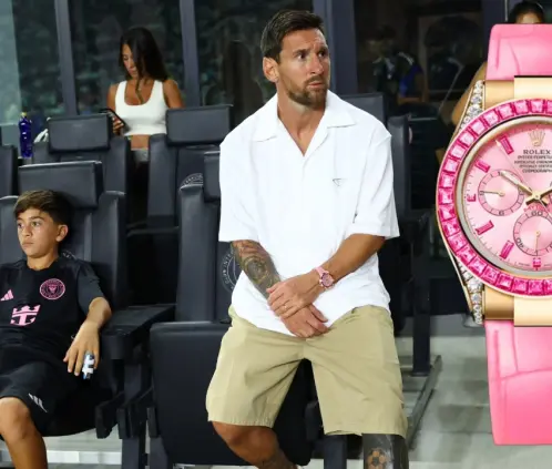 Messi presume un Rolex Barbie: lujo exclusivo de casi un millón  (Photo by Megan Briggs/Getty Images)