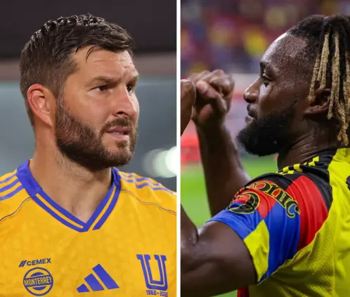 Allan Saint-Maximin comparte marca de André-Pierre Gignac en la Liga MX (Photo by Leonardo Fernandez/Getty Images) Allan Saint-Maximin comparte marca de André-Pierre Gignac en la Liga MX (Photo by Leonardo Fernandez/Getty Images)