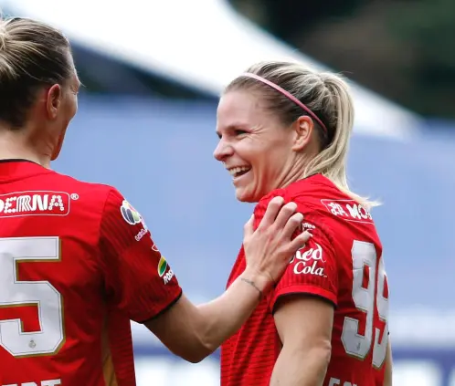 Eugénie Le Sommer marca su primer triplete en México (Foto: @tolucafemenil X) Eugénie Le Sommer marca su primer triplete en México (Foto: @tolucafemenil X)