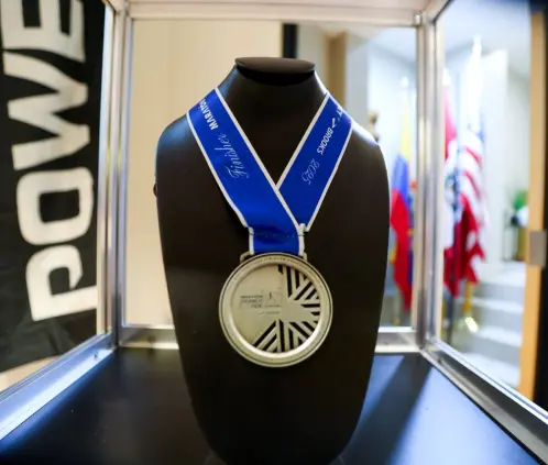 La medalla que recibirán los participantes del Maratón POWERADE Monterrey (Nora Guerrero / Posta Deportes) La medalla que recibirán los participantes del Maratón POWERADE Monterrey (Nora Guerrero / Posta Deportes)
