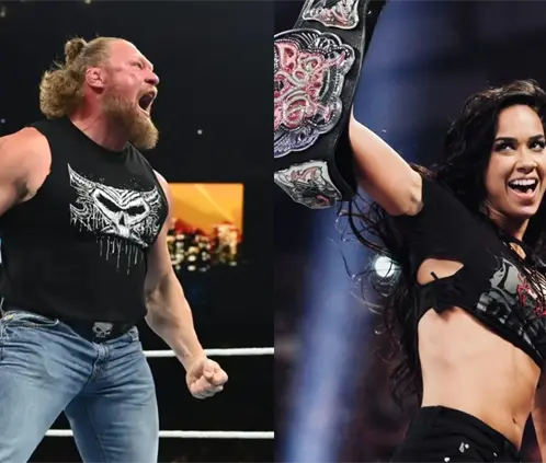Brock Lesnar y AJ Lee se perfilan para ser las estrellas de WrestlePalooza, el nuevo evento de la WWE. @WWE Brock Lesnar y AJ Lee se perfilan para ser las estrellas de WrestlePalooza, el nuevo evento de la WWE. @WWE