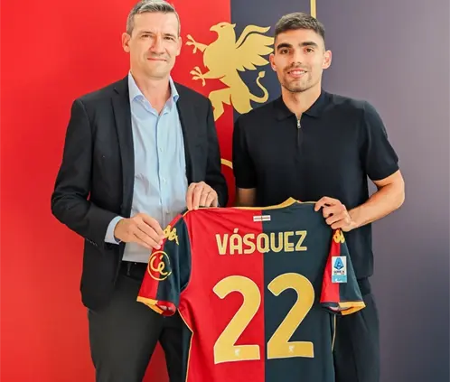Johan Vásquez renovó con el Genoa hasta el 2028. @GenoaCFC Johan Vásquez renovó con el Genoa hasta el 2028. @GenoaCFC